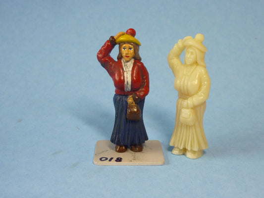 Woman Holding onto Hat (FIG-1801)