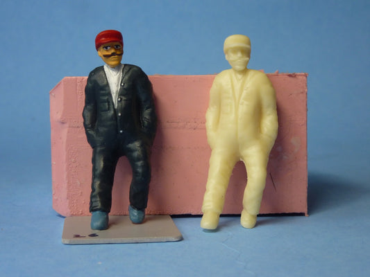 Man in Overalls, Leaning (FIG-2601)