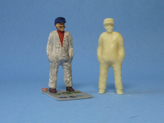 Man with Moustache and Overalls (FIG-501)
