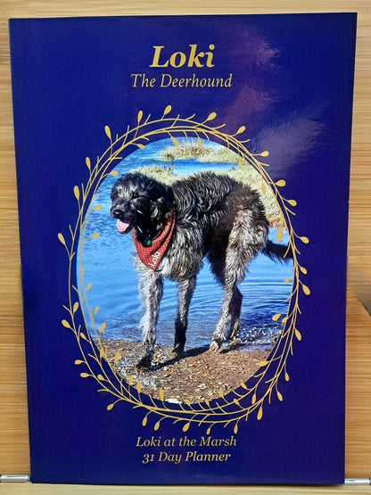 Loki the Deerhound, Daily Planner, Loki at the Marsh, Paperback