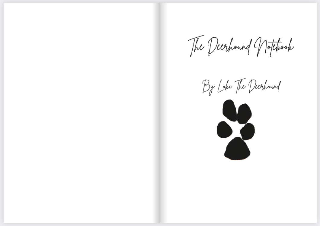 Loki the Deerhound, Notebook, Lined, Loki at the Beach, Paperback