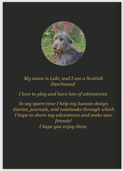 Loki the Deerhound, Notebook, Unlined, Loki at the Beach, Paperback