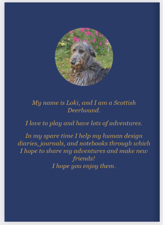 Loki the Deerhound, Notebook, Lined, Loki at the Beach, Paperback